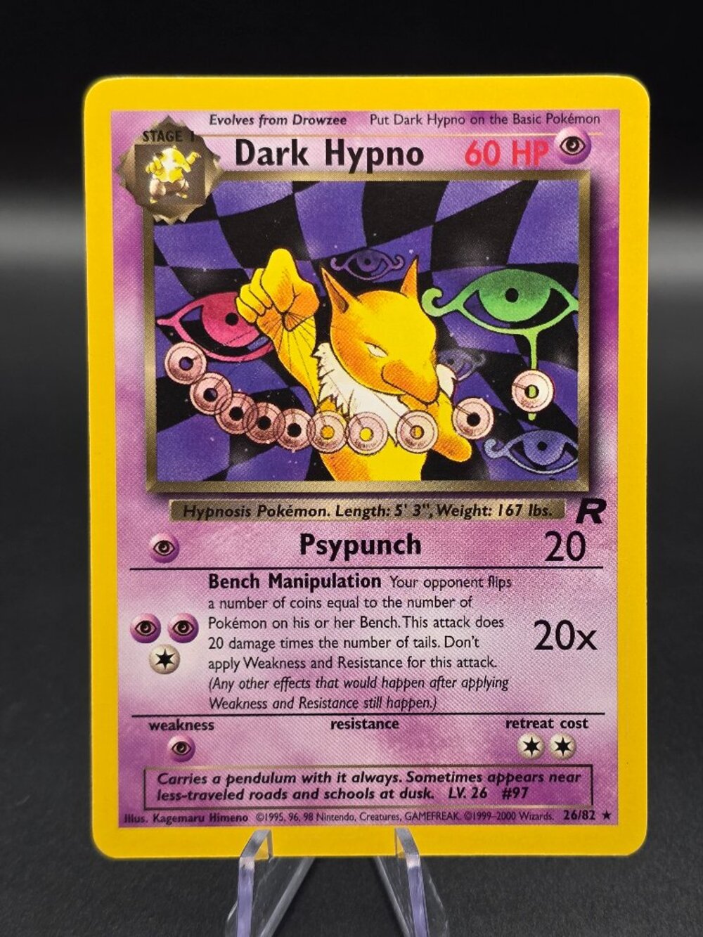 Dark Hypno 26/82 Team Rocket Non-Holo - (LP) condition